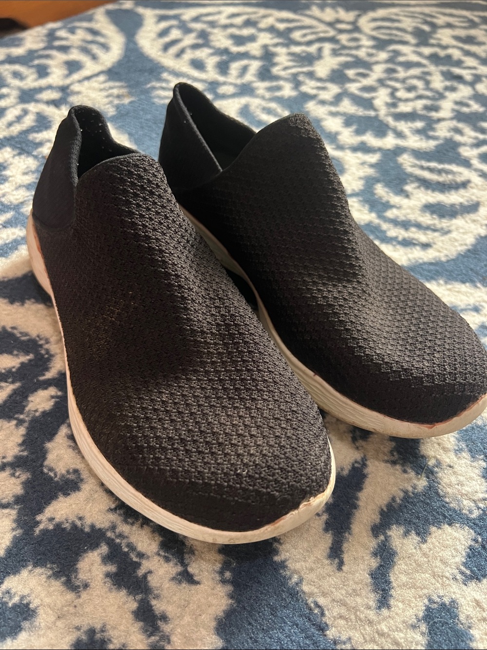 Skechers Women’s Black Slip-On Knit Sneakers